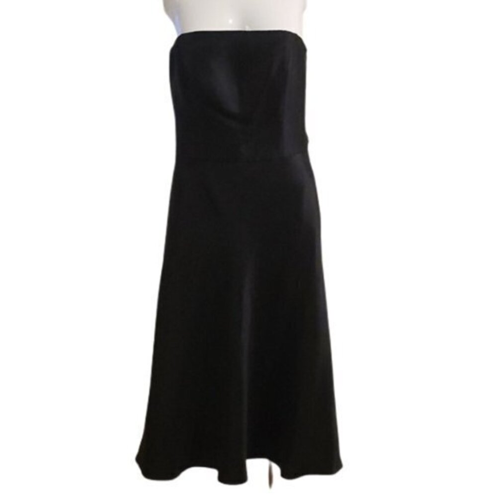 Ann Taylor Black Strapless A-Line Dress